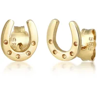 ELLI PREMIUM Ohrstecker Hufeisen Gelbgold 585 onesize