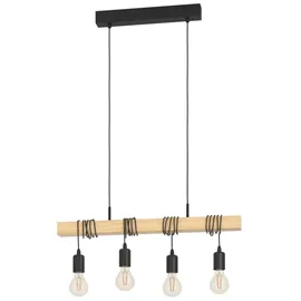 EGLO Townshend 4-flg. 70 cm vintage braun/schwarz
