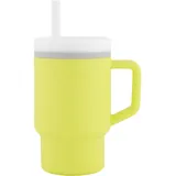 Infantino My 1st Tumbler – Süßer Minibecher mit Auslaufsicherem Strohhalm und Kleinkindfreundlichem Griff, Fördert das Trinken, Leicht zu Reinigen, 255 ml, Citrus