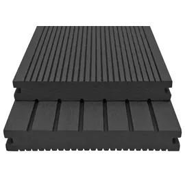 vidaXL Terrassendiele 14 x 400 cm schwarz