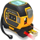 3-in-1 Laser-entfernungsmesser: Digitales Laser-entfernungsmessgerät Mit Lcd-bildschirm Und Selbstverriegelungsvorrichtung, Wiederaufladbares Laser-entfernungsmessgerät (40 M) Und 5 M Maßband