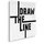 KOMAR Canvasbild Typo Draw the Line - 60 x 60 cm - Bild Auf Keilrahmen - Minimalistisch Modern