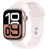 GPS 42 mm Aluminiumgehäuse roségold Sportarmband blassrosa M/L