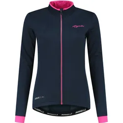 Fahrrad Winterjacke Rennrad Damen Essential BLAU|rosa S