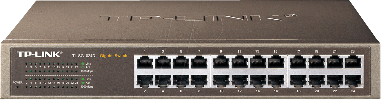 TPLINK TLSG1024D - Switch, 24-Port, Gigabit Ethernet