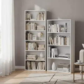 Relaxdays Bücherregal 60 x 178,5 x 24 cm Weiß