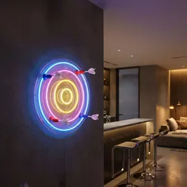 just light. Dartboard Neon inkl. USB-Anschluss