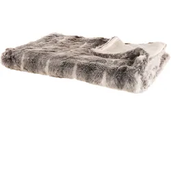 Kuscheldecke TADDART Stoff 180 x 220 cm Braun