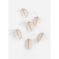 bonprix Hängedeko Papier-Eier (6er Pack), beige, 6 cm