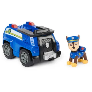 Paw Patrol PAW PATROL, Polizei-Fahrzeug mit Chase-Figur (Sustainable Basic Vehicle/Basis Fahrzeug), Spielzeug für Kinder ab 3 Jahren