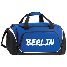 multifanshop Sporttasche - Berlin blau - Textmarker - Druck weiß - Tasche