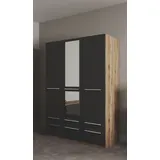 Priess Kleiderschrank »Schrank Garderobe Wäscheschrank Barcelona in 5 Breiten«, viel Stauraum, geräumige Schubkästen, mit Spiegel, MADE IN GERMANY