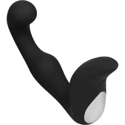 Analvibrator aus Silikon, 15,5 cm, schwarz | weiß