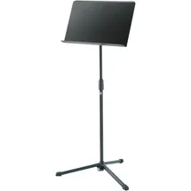 K&M 11922 Orchesternotenpult Schwarz - Notenständer bis 125 cm stufenlos ausziehbar - mit Stahlplatte,