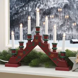 Star Trading Fensterleuchter Sara Tradition 7-flammig 38 x 44 cm