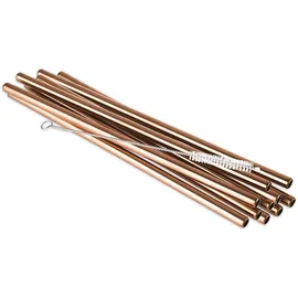 APS Trinkhalme Edelstahl 10 St. Ø 8 mm Länge 21,5 cm Kupfer-Look