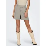 Only Shorts ONLLINDA – Shorts mit hoher Taille und weitem Beinschnitt Materialmix, High Waist braun S (36)