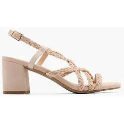 Leder Sandalette - Damen - rosa