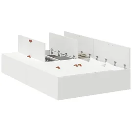 vidaXL Aufbewahrungsbettgestell 120 x 200 cm Weiß