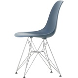 Vitra - Eames Plastic Side Chair DSR RE, verchromt / meerblau (Filzgleiter basic dark)