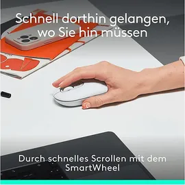 Logitech POP Icon Combo, Tastatur und Maus Set, kabellos, White
