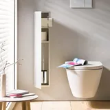 EMCO Asis 2.0 WC-Modul 81 x 17 cm Silber/Weiß Glas
