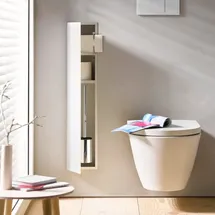 EMCO Asis 2.0 WC-Modul 81 x 17 cm Silber/Weiß Glas