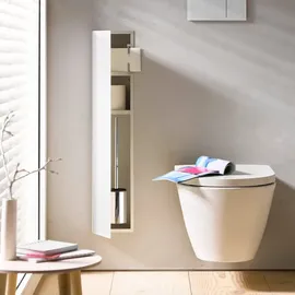 EMCO Asis 2.0 WC-Modul 81 x 17 cm Silber/Weiß Glas