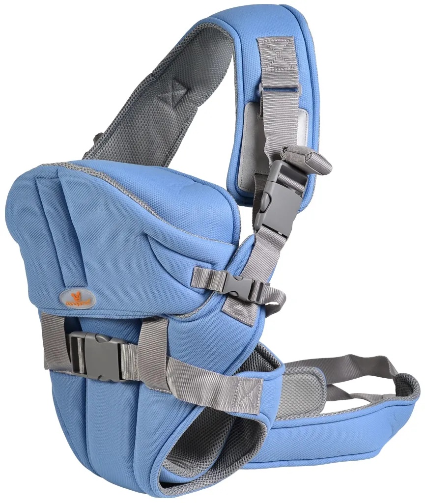 Babytrage Carry go 2 in 1 Bauch- und Hüfttrage von 3 Monaten bis 1 Jahr hellblau