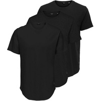 Only & Sons T-Shirt »ONSMATT LONGY SS TEE 3-PACK«, (Packung, 3er-Pack), schwarz