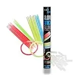 PLANTIN Glow Stick slim – Premium Arm Knicklichter mit Verbinder (25 Stück) Neon Leuchtstäbe, Festival Ausrüstung, Party, Deko, Kindergeburtstag, Party Pack