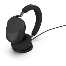 JABRA Evolve3 85 USB-A UC Schwarz inkl. kabelloses Ladepad