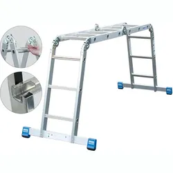 Teleskopleiter Krause Stabilo Profi - 4x4 Sprossen universell einsetzbare Gelenkleiter