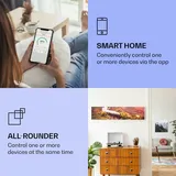 Klarstein Infrarotheizung mit Thermostat, 350W Elektroheizung, Smart Home Bild-Infrarotheizung zur Wandmontage, IR mit IoT/WiFi App-Control, Feuchtraum Flach-Heizkörper, CO2-Freie Wand Heizung