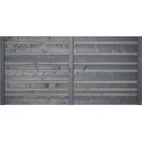 BM Massivholz Sichtschutzelement 180 x 90 cm Basaltgrau Holz