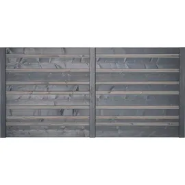 BM Massivholz Sichtschutzelement 180 x 90 cm Basaltgrau Holz