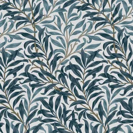 William Morris At Home Vliestapete Willow Bough 10 m x 52 cm Weiß - Blau FSC®