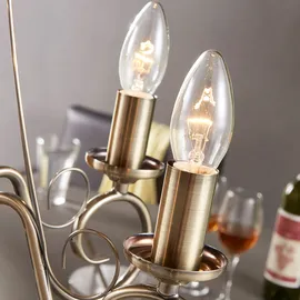 LINDBY Kronleuchter Marnia aus Metall Antik in Bronze / altmessing, für Wohnzimmer, Esszimmer, Von Lindby