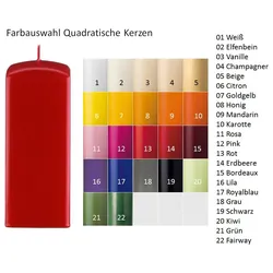 Kopschitz Kerzen Kerzen Quadratische Kerzen (Quader Kerzen) Grün, 150 x 70 x 70 mm, 4 Stück