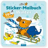 Trötsch Verlag TRÖTSCH - Die Maus Stickermalbuch Winter Malbuch mit Stickern Ab 4 Jahren