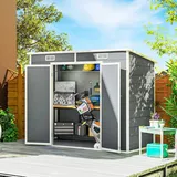 Outsunny Gerätehaus 2,38 x 1,25 m Grau
