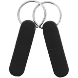 Healvian Zigarrenbohrer Schlüsselanhänger 2 Stück-Pack aus Gummi und Metall Tragbarer Zigarrenlochöffner für Unterwegs Vielseitiges Zigarrenaccessoire mit Elegantem Design