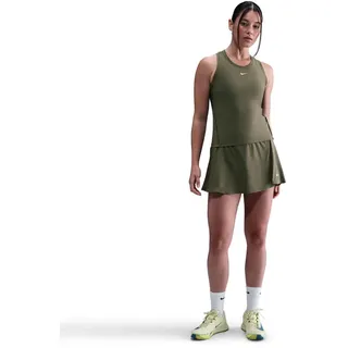 NIKE Victory Dri-FIT Mid-Rise Flouncy Tennisrock Damen 223 - medium olive/medium olive/white M