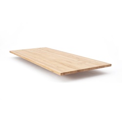 Tischplatte Fred MKS-Möbel-Kollektion-Schuon Wildeiche massiv braun, 4x240x100 cm