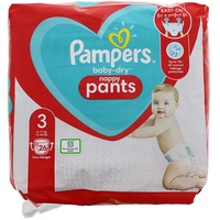 Pampers Baby-Dry Nappy Pants Größe 3 6-11kg 26 Höschenwindeln 12h Schutz