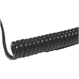 BKL Electronic BKL 1506214 Spiralkabel Li12Y11Y 1200mm / 4800mm 4 x 0.50mm2 Schwarz 1St.