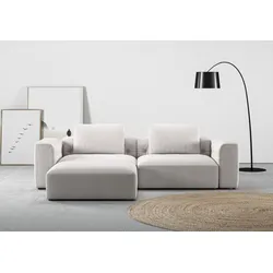 Ecksofa RAUM.ID "Cushid L-Form", weiß, B:268cm H:62cm T:191cm, 100% Polyester, Sofas, Modulset, bestehend aus 3 Teilen