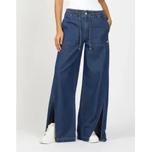 Gang Weite Jeans 94PAIGE WIDE mit eingesetztem Seitenstreifen blau 28