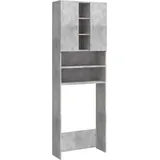 vidaXL Waschmaschinenschrank 64 x 25,5 x 190 cm Betongrau Holz