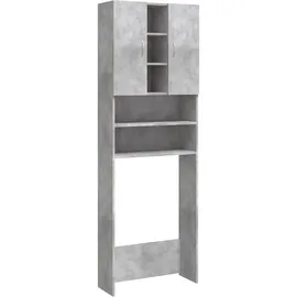 vidaXL Waschmaschinenschrank 64 x 25,5 x 190 cm Betongrau Holz
